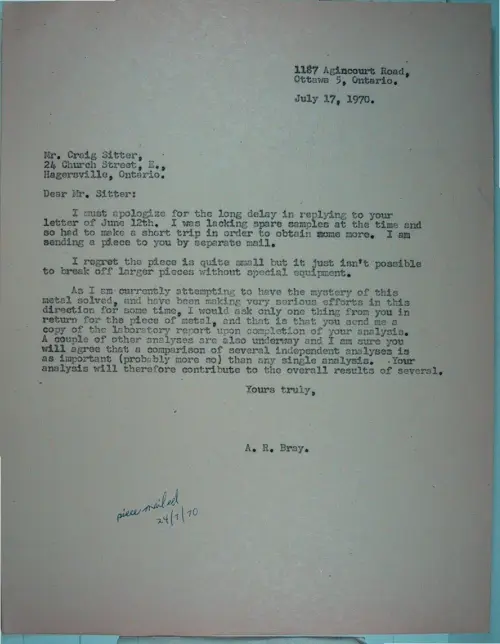 First page of Wilbert Smith Archives Files Box 1131 19 1131-19-p129