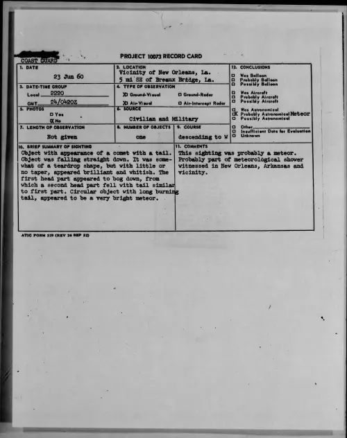 First page of 1960.06 - 7813714 - Vicinity of New Orleans, La