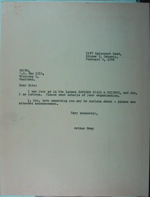 First page of Wilbert Smith Archives Files Box 1130 09 1130-09-p063