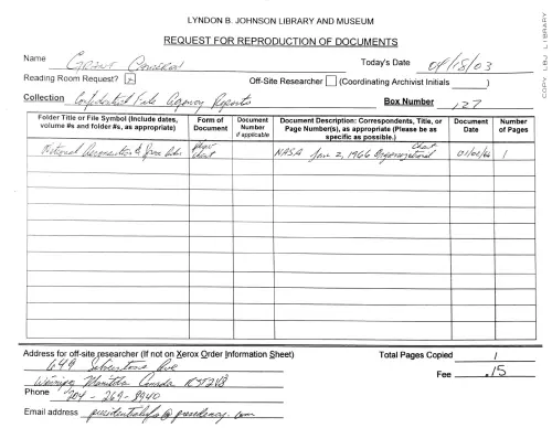 First page of Johnson Special Facilities Division 2