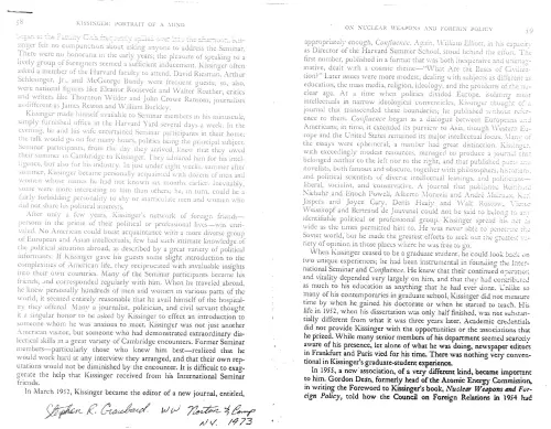First page of Bill Moore Kissinger