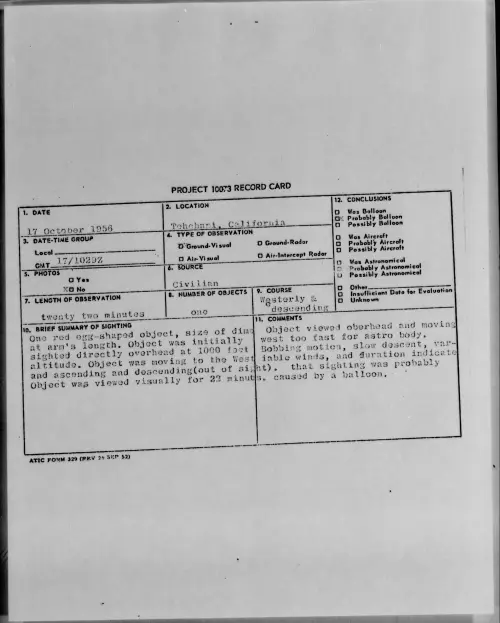 First page of 1956.10 - 7072065 - Tehchapi, California