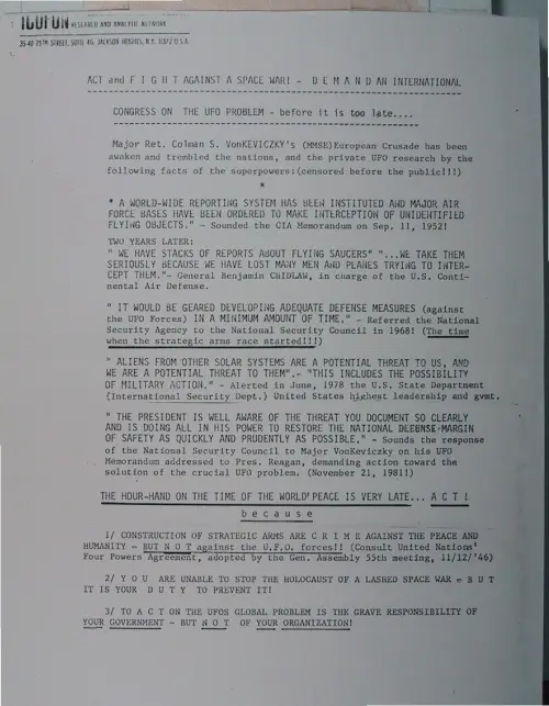 First page of Wilbert Smith Archives Files Box 1130 21 1130-21-p228