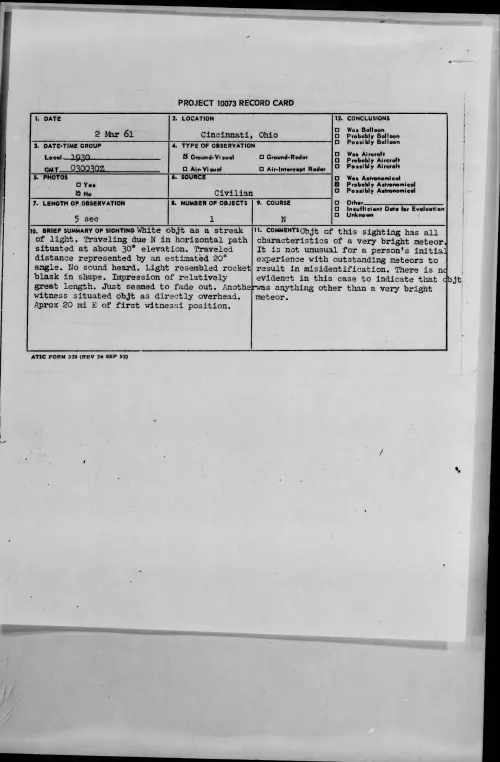 First page of 1961.03 - 8639118 - Cincinnati, Ohio