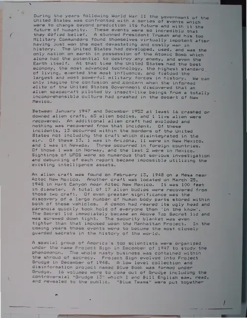 First page of Wilbert Smith Archives Files Box 1131 03 1131-03-p169