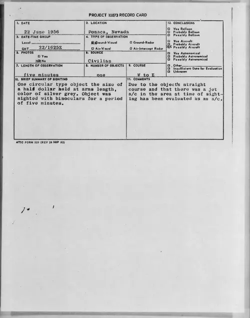 First page of 1956.06 - 6786499 - Ponaca, Nevada