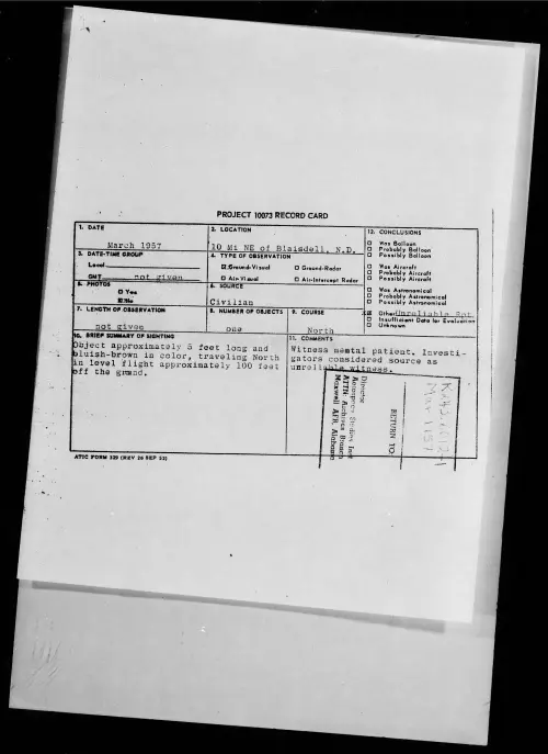 First page of 1957.03 - 6786927 - 10 Mi NE of Blaisdell, N.D