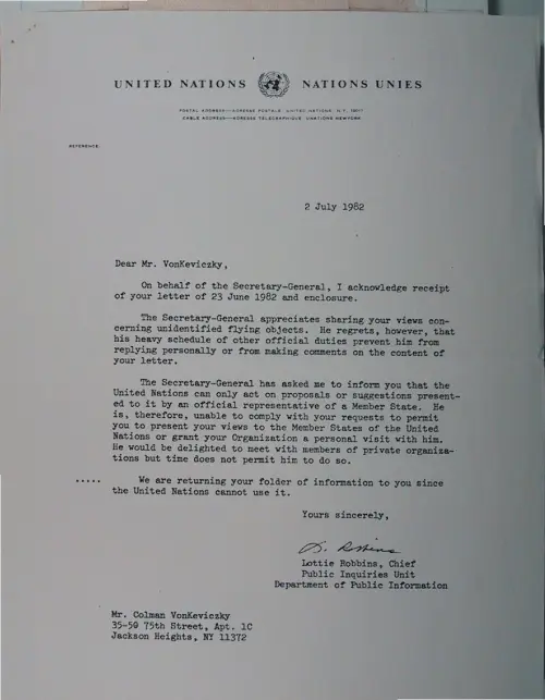 First page of Wilbert Smith Archives Files Box 1130 21 1130-21-p012