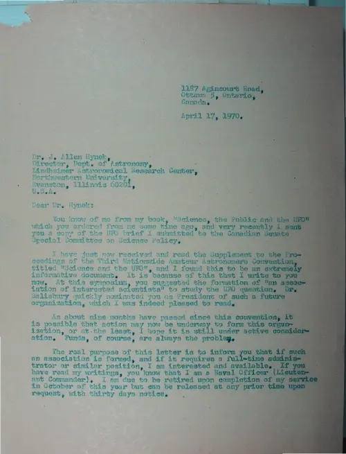 First page of Wilbert Smith Archives Files Box 1130 10 1130-10-p179