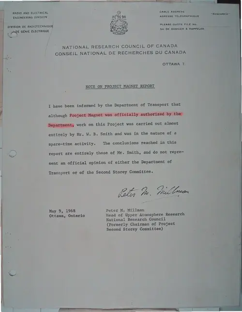 First page of Wilbert Smith Archives Files Box 1131 10 1131-10-p044