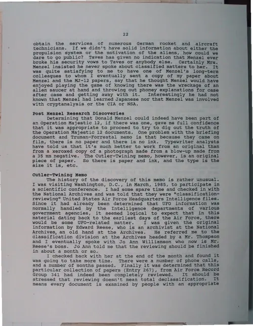 First page of Wilbert Smith Archives Files Box 1131 03 1131-03-p067
