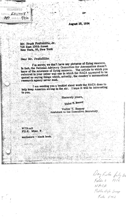 First page of Eisenhower Satellites 1954 2