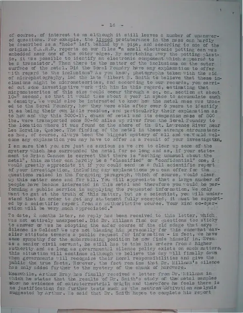 First page of Wilbert Smith Archives Files Box 1131 19 1131-19-p146
