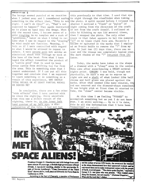 First page of Eisenhower UFO Mail 1