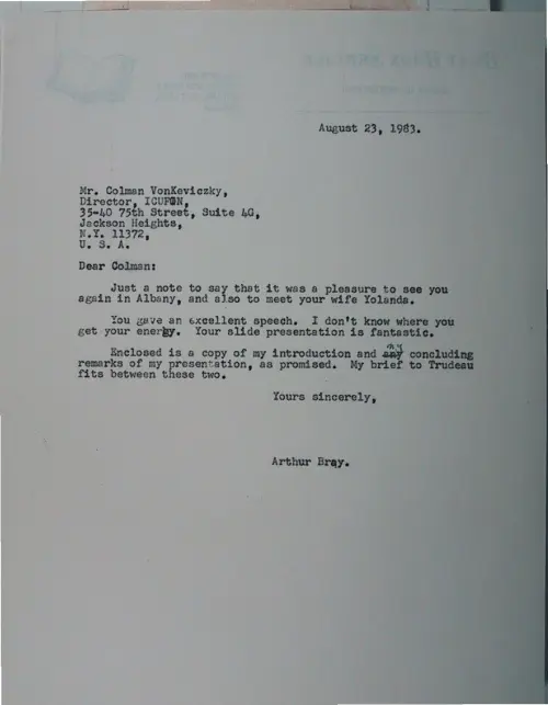 First page of Wilbert Smith Archives Files Box 1130 21 1130-21-p245