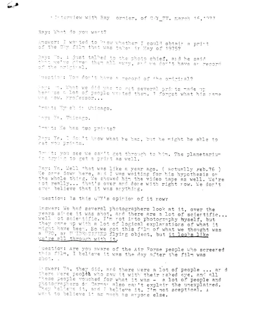 First page of CKY Ray Kormier Interview