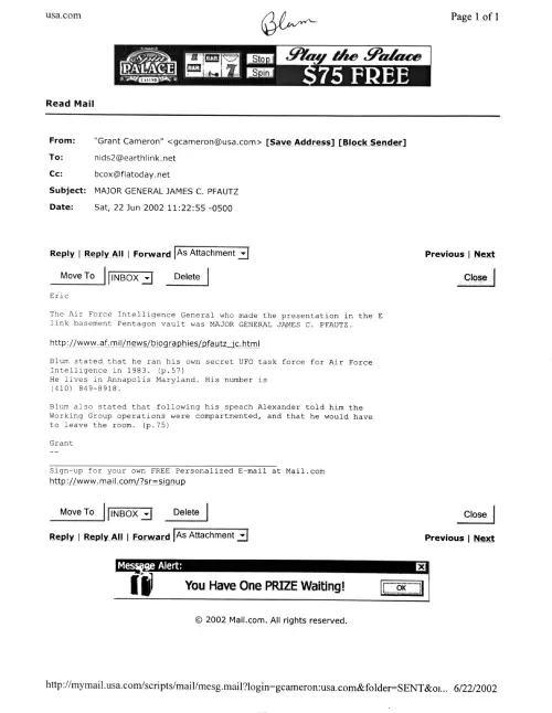 First page of Ronald Reagan Reagan Howard Blum Out There