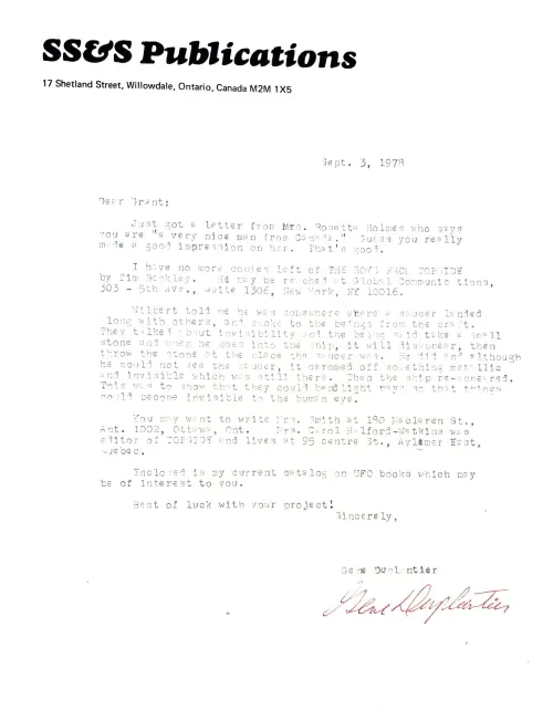 First page of Canada Correspondence About Smith