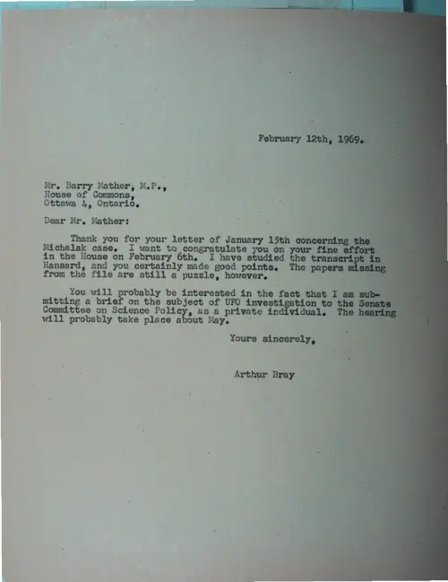 First page of Wilbert Smith Archives Files Box 1130 19 1130-19-p015