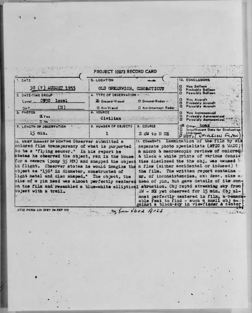 First page of 1955.08 - 6972585 - OLD GREENWICH, CONNECTICUT
