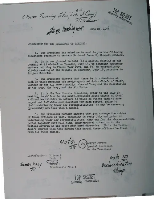 First page of Wilbert Smith Archives Files Box 1131 03 1131-03-p119