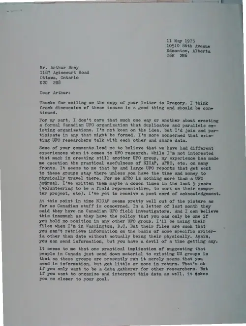 First page of Wilbert Smith Archives Files Box 1131 05 1131-05-p009