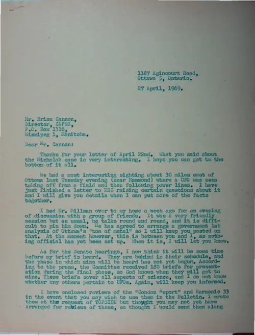 First page of Wilbert Smith Archives Files Box 1130 09 1130-09-p019