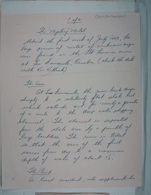 First page of Wilbert Smith Archives Files Box 1131 19 1131-19-p280