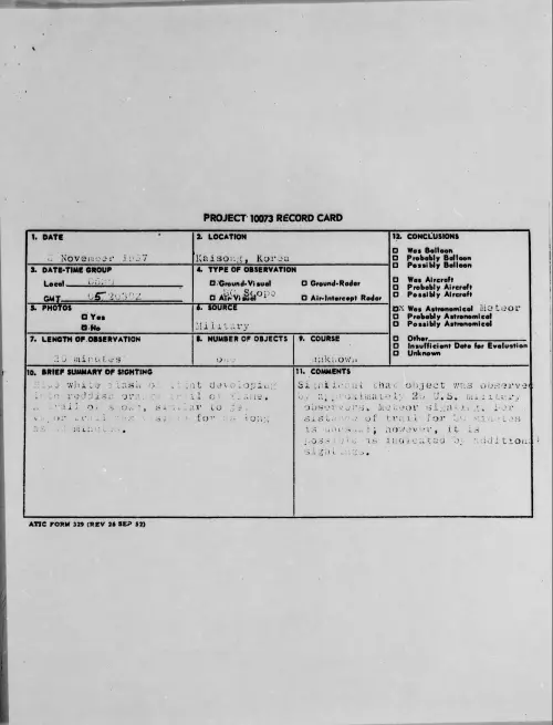 First page of 1957.11 - 6778727 - Kaisong, Korea
