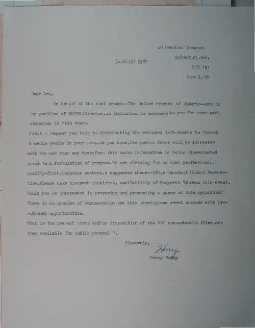 First page of Wilbert Smith Archives Files Box 1131 01 1131-01-p018