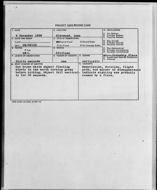 First page of 1956.12 - 6785925 - Glenwood, Iowa