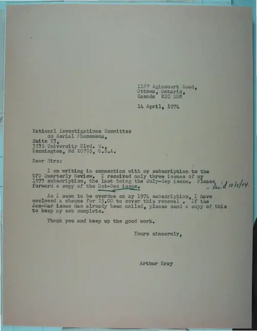 First page of Wilbert Smith Archives Files Box 1131 08 1131-08-p012