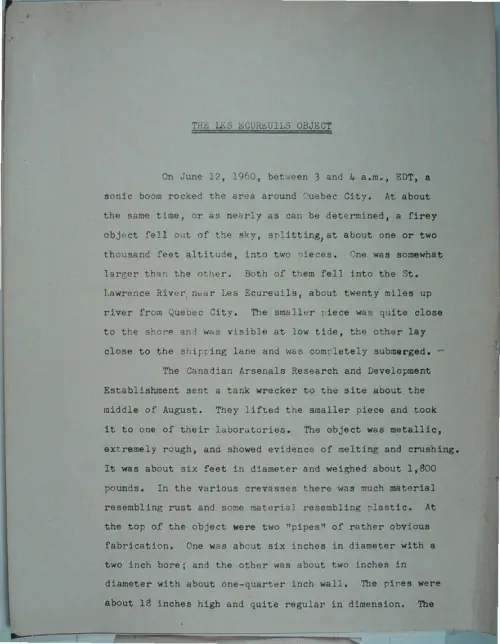 First page of Wilbert Smith Archives Files Box 1131 19 1131-19-p288