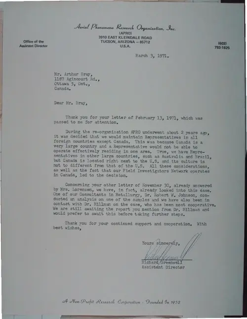 First page of Wilbert Smith Archives Files Box 1131 19 1131-19-p097