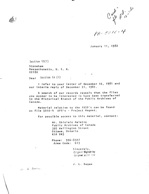 First page of Canada Project Magnet Gov Files Project Magnet Gov Files 1