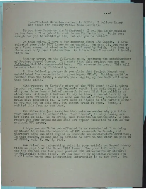 First page of Wilbert Smith Archives Files Box 1131 16 1131-16-p004