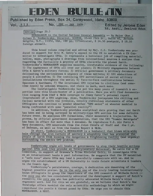 First page of Wilbert Smith Archives Files Box 1130 21 1130-21-p141