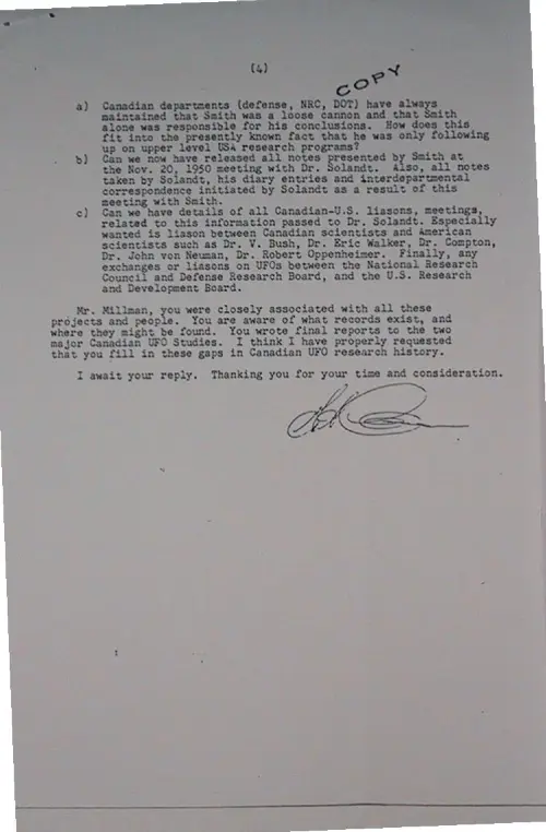 First page of Wilbert Smith Archives Files Box 1131 10 1131-10-p016
