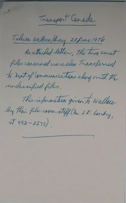 First page of Wilbert Smith Archives Files Box 1130 18 1130-18-p039