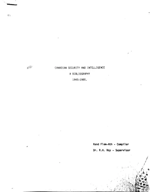 First page of Security Canada