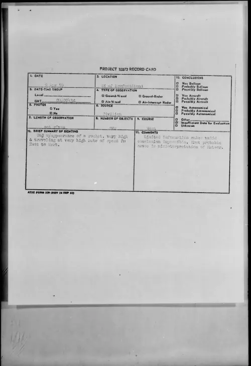 First page of 1959.04 - 9080085 - SE of Newfoundland