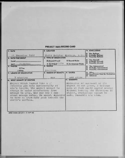 First page of 1957.11 - 6782600 - White Sulphur Springs, W. Va