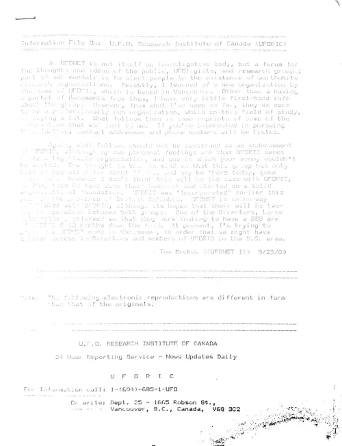 First page of UFONET2