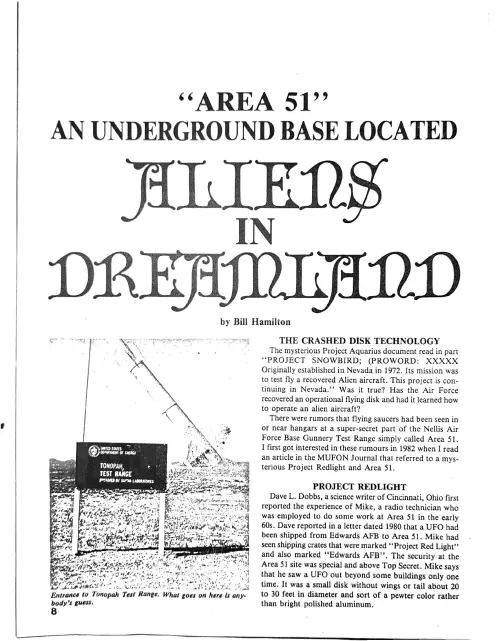 First page of Dreamland
