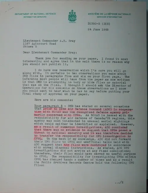 First page of Wilbert Smith Archives Files Box 1130 18 1130-18-p103