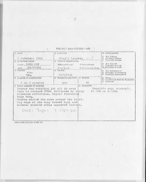 First page of 1955.02 - 6967694 - King's Landing, Calif
