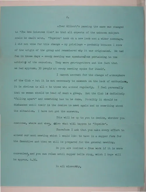 First page of Wilbert Smith Archives Files Box 1131 09 1131-09-p003