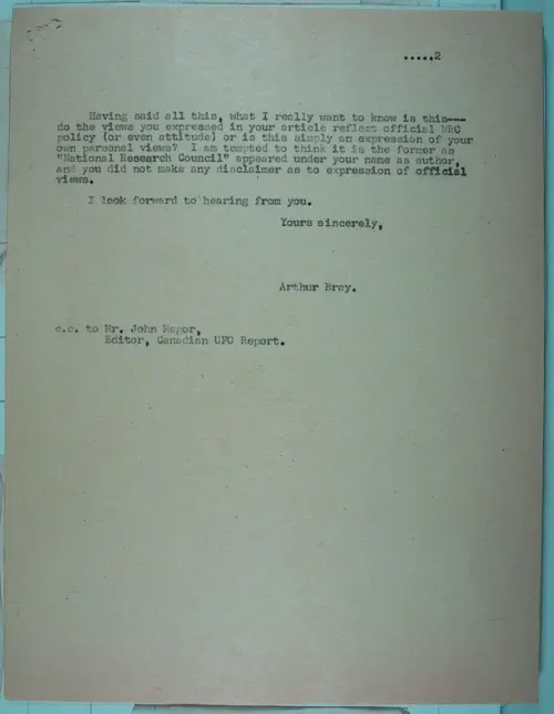 First page of Wilbert Smith Archives Files Box 1131 06 1131-06-p031