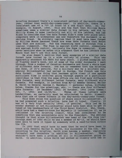 First page of Wilbert Smith Archives Files Box 1131 03 1131-03-p099