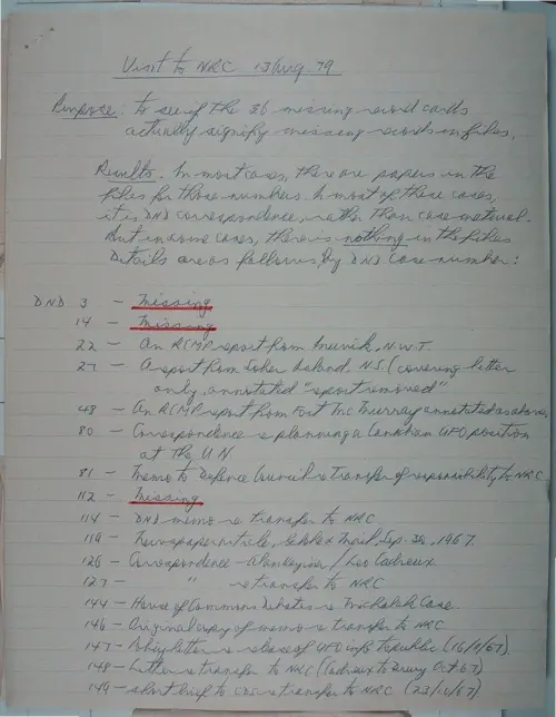 First page of Wilbert Smith Archives Files Box 1131 06 1131-06-p003